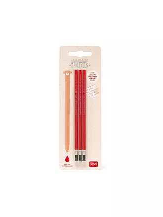 LEGAMI | Nachfüllung für radierbaren Gelstift 3er Pkg. Red | 